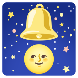 full moon face and bell