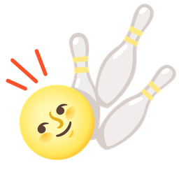 full moon face and bowling