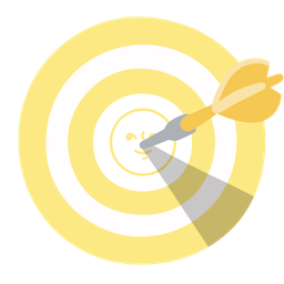 full moon face and bullseye