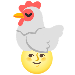full moon face and chicken