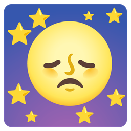 full moon face and disappointed face