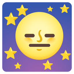 full moon face and expressionless face