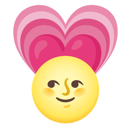 full moon face and growing heart