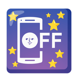 full moon face and mobile phone off