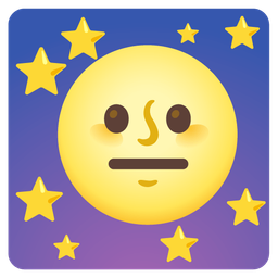 full moon face and neutral face