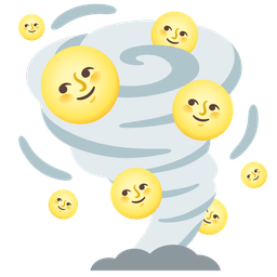 full moon face and tornado