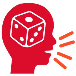 game die and busts in silhouette