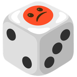game die and confused face