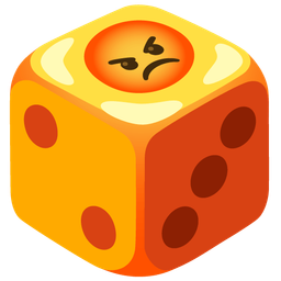 game die and enraged face