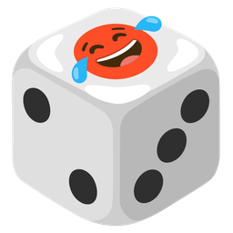 Game die and Face with tears of joy