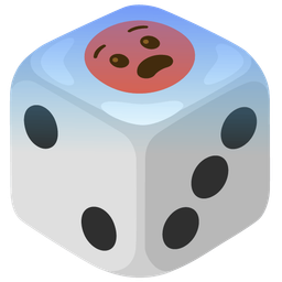 game die and fearful face