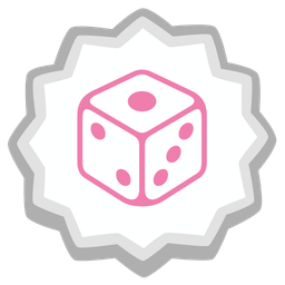 game die and fish cake with swirl