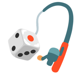 game die and fishing pole