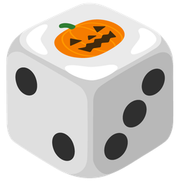 game die and jack-o-lantern