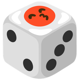 Game die and Kissing face with smiling eyes
