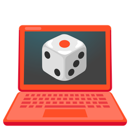 game die and laptop