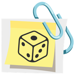 game die and linked paperclips