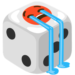 game die and loudly crying face