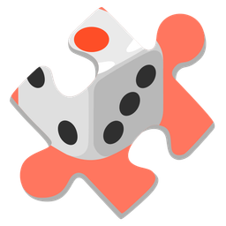 game die and puzzle piece