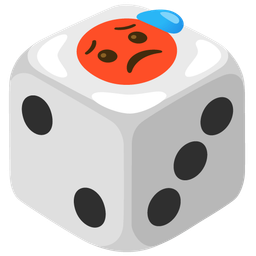 game die and sad but relieved face