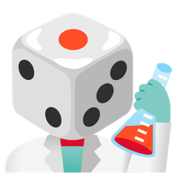 game die and test tube