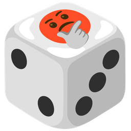 game die and thinking face