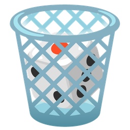 game die and wastebasket