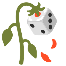 game die and wilted flower
