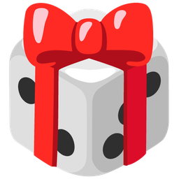 game die and wrapped gift