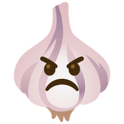 garlic and angry face