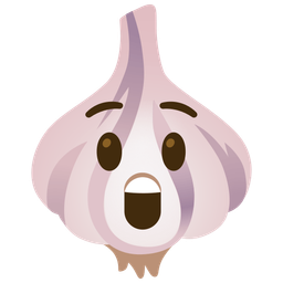 garlic and astonished face