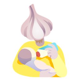 garlic and baby bottle