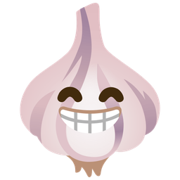 Garlic and Beaming face with smiling eyes