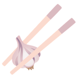 garlic and chopsticks