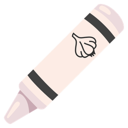 garlic and crayon