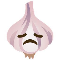 garlic and disappointed face