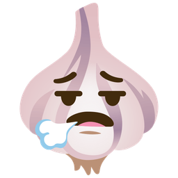 garlic and face exhaling