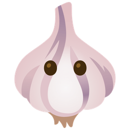 garlic and face without mouth