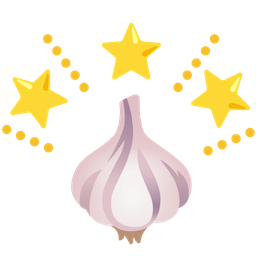 garlic and glowing star