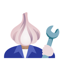 garlic and hammer and wrench