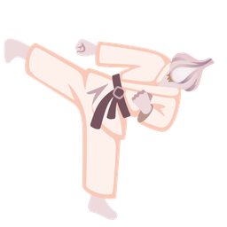 garlic and martial arts uniform