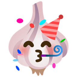 garlic and partying face