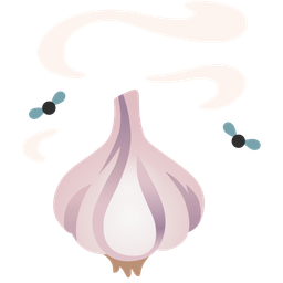 garlic and pile of poo