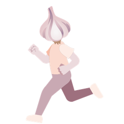 garlic and running shoe