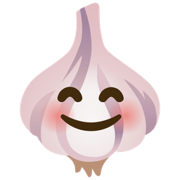 Garlic and Smiling face with smiling eyes