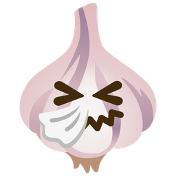 garlic and sneezing face