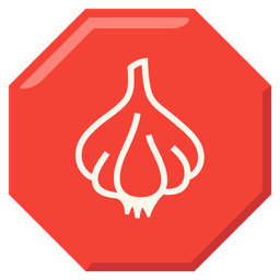 garlic and stop sign