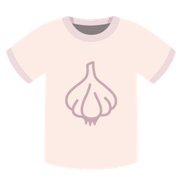 garlic and t-shirt