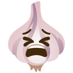 garlic and tired face