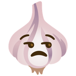 garlic and unamused face